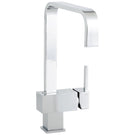 White single-handle bathroom faucet modern style