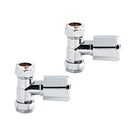 Chrome towel ring and toilet paper holder set