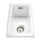 Rectangular white undermount bathroom sink