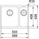 White inset kitchen sink—single bowl with smooth matte finish