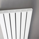 Close-up of modern vertical radiator panels