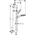hansgrohe-ecostat-1001cl-90mm-chrome-white-combi-set--crometta-hand-shower-