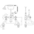 hudson-reed-topaz-white-crosshead-dome-collar-bath-shower-mixer-tap--shower-kit---bc304dx-