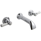 hudson-reed-topaz-white-lever-dome-collar-wall-mount-3-hole-bath-mixer-tap---bc309dl-