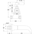 hudson-reed-topaz-white-lever-hexagonal-collar-3-hole-wall-mount-bath-mixer-tap---bc309hl-