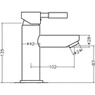 nuie-series-2-lever-single-lever-basin-mixer-tap--push-button-waste---fj318-