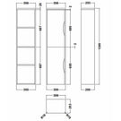 nuie-parade-gloss-white-350mm-tall-cabinet---pmp163-