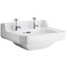 Square ceramic washbasin with single tap hole