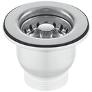 Stainless steel sink waste with removable strainer basket insert