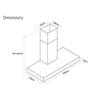 caple-stainless-steel-zodiac-50cm-wall-chimney-hood-zc622-