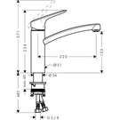 hansgrohe-logis-m31-chrome-single-lever-kitchen-sink-mixer-tap-71839000-