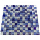 Blue Sky Clear Mix Iridescent Glass Mosaic Wall Tiles Sheet 8mm