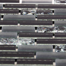 Matt Grey & Crackled Glass Mosaic Wall Tiles Sheet 8mm