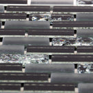 Matt Grey & Crackled Glass Mosaic Wall Tiles Sheet 8mm