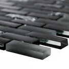 Gloss Black, Matt Grey & Crackled Glass Mosaic Wall Tiles Sheet 8mm