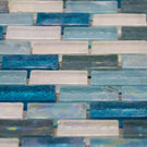 Textured Aqua, Blue & Pearl Iridescent Glass Mosaic Wall Tiles Sheet 8mm