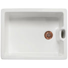 Single bowl white ceramic rectangular kitchen sink