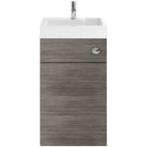 Wall-mounted vanity unit with sink in wood finish