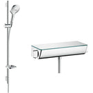 hansgrohe-ecostat-select-900mm-chrome-thermostatic-combi-set-with-hand-shower-