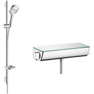 hansgrohe-ecostat-select-900mm-chrome-white-thermostatic-combi-set--hand-shower-