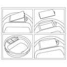 Technical drawing of faucet installation types