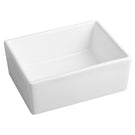 Rectangular white ceramic vessel bathroom sink