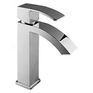 Sleek chrome basin mixer tap with lever handle