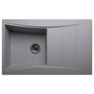 Grey corner kitchen sink with single bowl