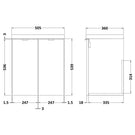 hudson-reed-fusion-gloss-grey-500mm-wall-hung-2-door-vanity-unit-with-basin---cbi940-