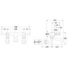 hudson-reed-topaz-white-twin-lever-wall-mounted-bath-filler-tap---bc303hlwm-