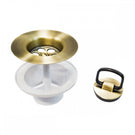 Brass sink strainer with removable basket insert