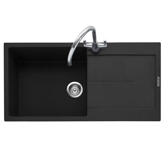 caple-canis-100-10-bowl-anthracite-black-granite-kitchen-sink--waste-