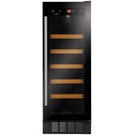 Tall freestanding wine cooler fridge with glass door