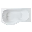 nuie-curved-p-shape-1500mm-shower-bath-lh-fixed-screen--white-panel-