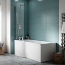 Modern bathroom vanity with double wash basins
