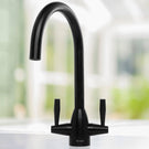 caple-avel-black-stainless-steel-dual-lever-kitchen-sink-mixer-tap-ave2bk-