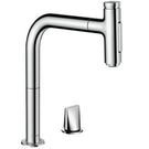 hansgrohe-metris-select-m71-chrome-pullout-spray-kitchen-sink-mixer-tap-73818000-