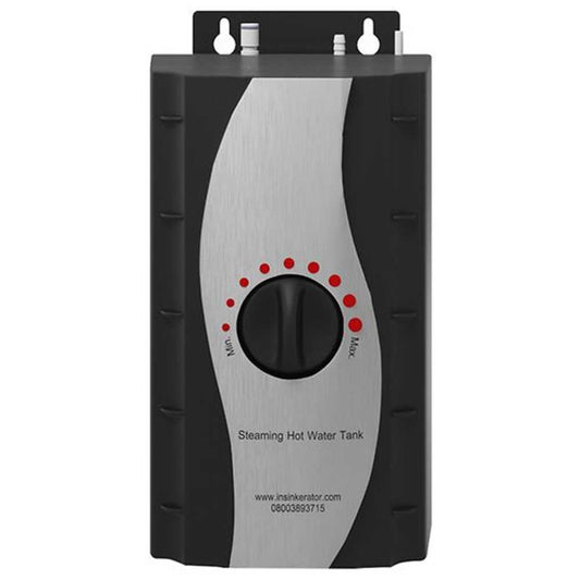 Black instant water heater with temperature knob