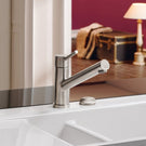 Wall-mounted vanity cabinet with sink and tap