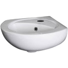 Round white ceramic countertop wash basin