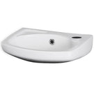 Round ceramic countertop basin with central hole