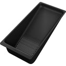 Rectangular black shower tray with anti-slip base
