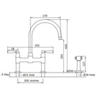 perrin--rowe-io-lever-handle-satin-brass-kitchen-sink-mixer-tap--spray-4273sb-