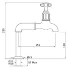 perrin--rowe-mayan-cross-handle-satin-brass-bibcock-kitchen-sink-taps-4338sb-