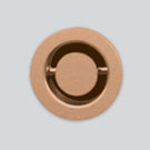 Round copper kitchen sink waste with strainer cover