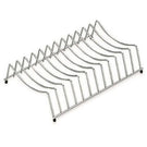 Stainless steel dish rack with multiple slots