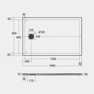 rak-feeling-solid-grey-rectangular-shower-tray-1400mmx900mm---rfst090140s503-
