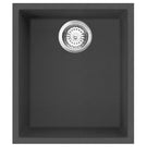 Black granite single bowl kitchen sink with drainer