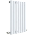 Horizontal bathroom radiator white panel design
