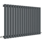 Horizontal dark grey column radiator design